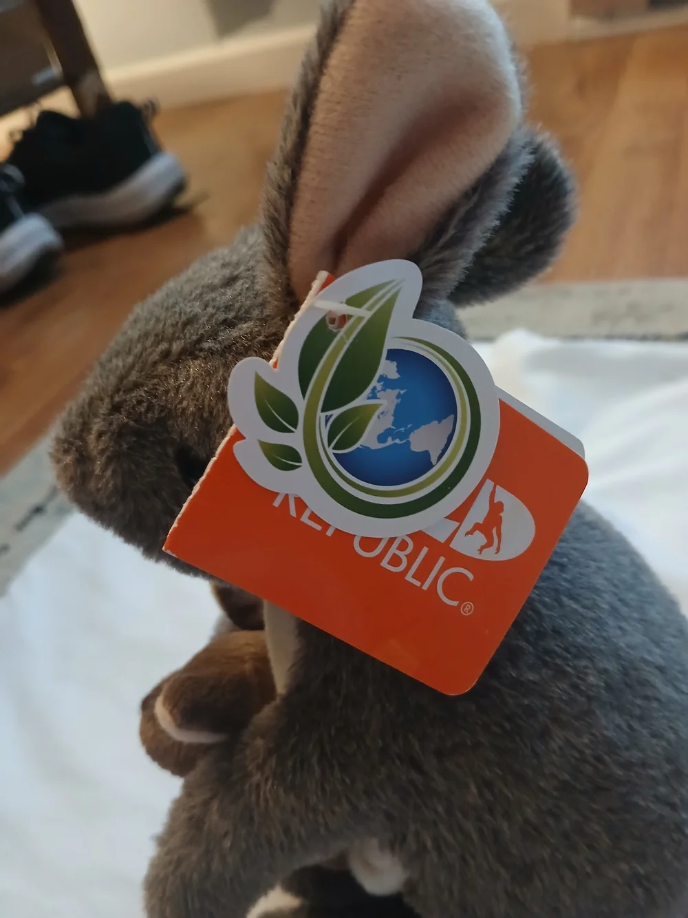 The Wild Republic Gray Tan Kangaroo w/ Joey Mini Plush Stuffed Animal Toy